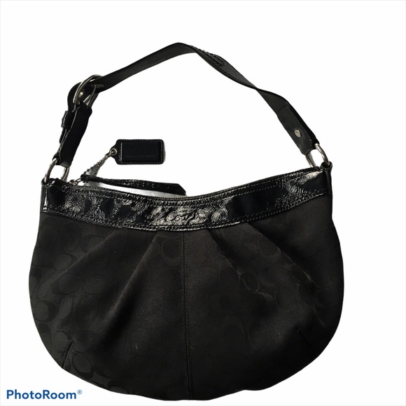 SOLD. COACH SIGNATURE LOGO JACQUARD BAG - Picture 14 of 14